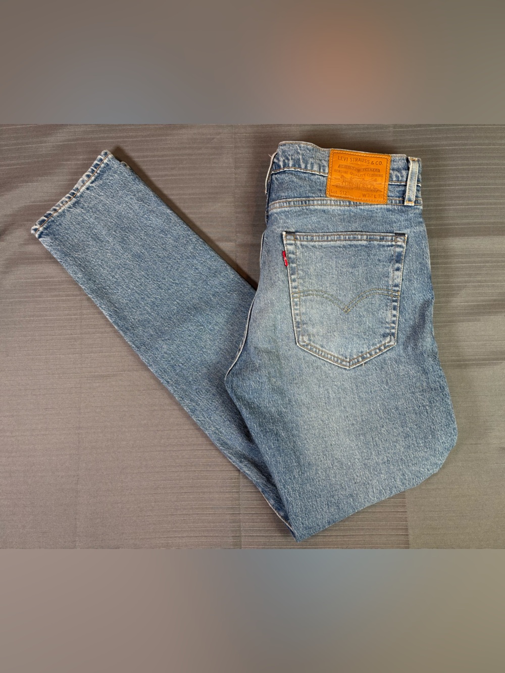 Levi’s 512 Slim Taper Jeans Men’s W32 Light Wash Stretch Denim
